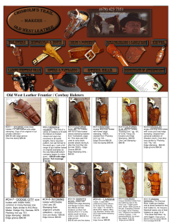 (678) 423 7351 Old West Leather Frontier / Cowboy Holsters (