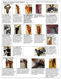 Historic &amp; Famous Cowboy Holsters (678) 423-7351   chisholmstrailleather.com