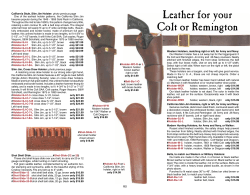 Leather for your Colt or Remington