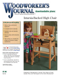 Intarsia-Backed High Chair •