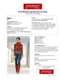 Knit Welted Leg Warmers &amp; Scarf Designs by Michelle Mattingly