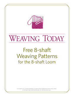 Free 8-shaft Weaving Patterns for the 8-shaft Loom