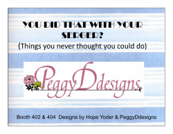 YOU DID THAT WITH YOUR SERGER? ( Things you never thought you could do)