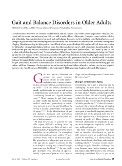 G Gait and Balance Disorders in Older Adults