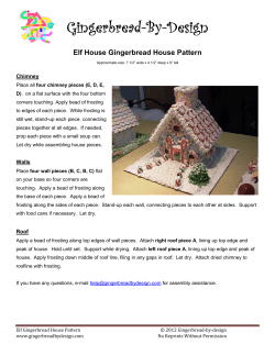 Gingerbread-By-Design Elf House Gingerbread House Pattern Chimney