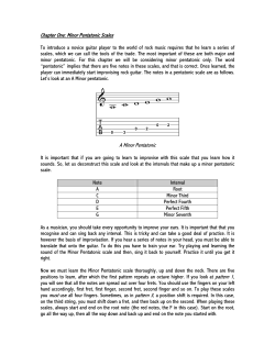 Chapter One: Minor Pentatoni  Scales c