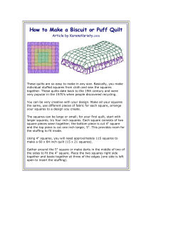 How to Make a Biscuit or Puff Quilt y KarensVariety.com
