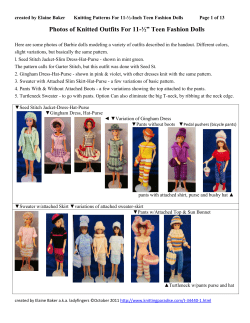 Photos of Knitted Outfits For 11-½” Teen Fashion Dolls