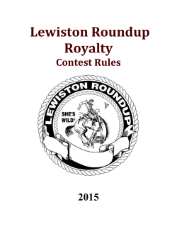 Lewiston Roundup Royalty Contest Rules 2015
