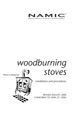 woodburning stoves installation and procedures REVISED AUGUST, 2006