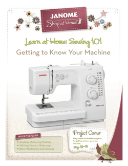 Learn at Home: Sewing 101 Getting to Know Your Machine