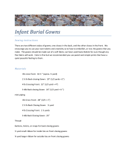 Infant Burial Gowns  Sewing instructions 