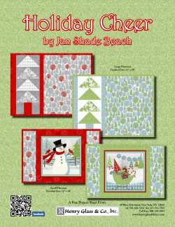 Holiday Cheer by Jan Shade Beach A Free Project Sheet From