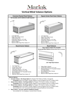 Vertical Blind Valance Options  Economy Channel Panel Valance
