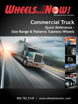 Commercial Truck Quick Reference – Size Range &amp; Patterns Tubeless Wheels