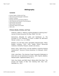Bibliography Contents