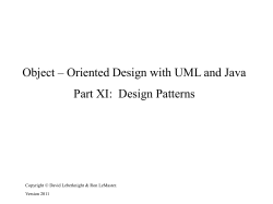 Object – Oriented Design with UML and Java Version 2011