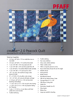 creative 2.0 Peacock Quilt ™ Sewing Supplies