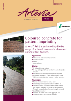 Coloured concrete for pattern imprinting Artevia Print is an incredibly lifelike