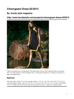 Cheongsam Dress 02/2012 By: burda style magazine