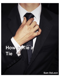 How to Tie a Tie  Sam DeLeon