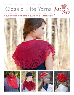 Four knitting patterns in support of Stitch Red