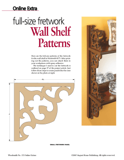 Wall Shelf Patterns full-size fretwork Online Extra