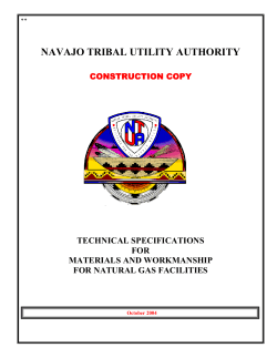NAVAJO TRIBAL UTILITY AUTHORITY TECHNICAL SPECIFICATIONS FOR