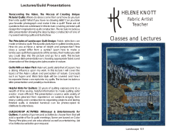 HELENE KNOTT Fabric Artist Lectures/Guild Presentations