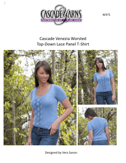 Cascade Venezia Worsted Top-Down Lace Panel T-Shirt W371 Designed by Vera Sanon