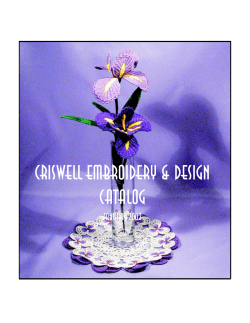 CRISWELL eMBROIDERY &amp; DESIGN CATALOG january 2002