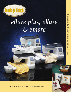 ellure plus, ellure &amp; emore Sewing &amp; Embroider y machines