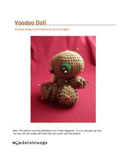 Voodoo Doll An Easy Amigurumi Pattern by Ann D’Angelo