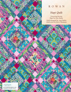 Hapi Quilt Featuring Rowan Hapi by Amy Butler Quilt designed by Amy Butler
