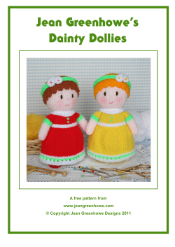 Jean Greenhowe’s Dainty Dollies  A free pattern from