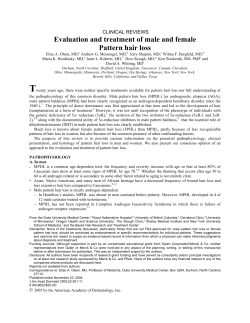 Evaluation and treatment of male and female Pattern hair loss CLINICAL REVIEWS