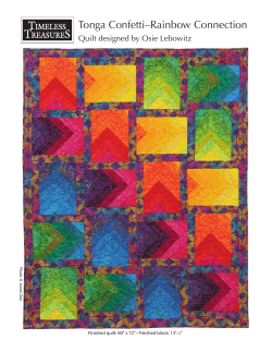 Tonga Confetti–Rainbow Connection Quilt designed by Osie Lebowitz ⁄