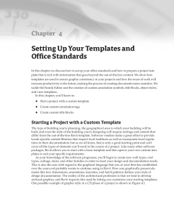 Setting Up Your Templates and Office Standards Chapter  4
