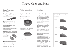 Tweed Caps and Hats Tweed caps Folding instructions Care of your tweed