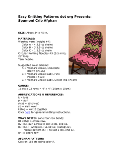Easy Knitting Patterns dot org Presents: Spumoni Crib Afghan