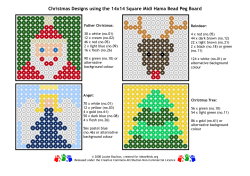 Christmas Designs using the 14x14 Square Midi Hama Bead Peg...