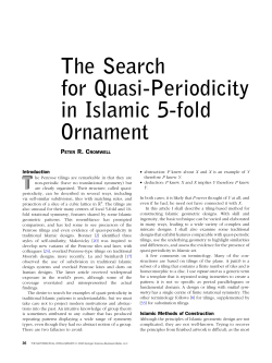 The Search for Quasi-Periodicity in Islamic 5-fold Ornament
