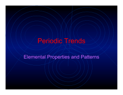 Periodic Trends Elemental Properties and Patterns