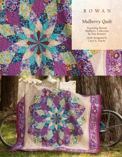 Mulberry Quilt Featuring Rowan Mulberry Collection by Dan Bennett