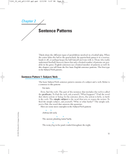 Sentence Patterns Chapter 2