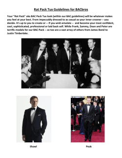 Rat Pack Tux Guidelines for BACbros