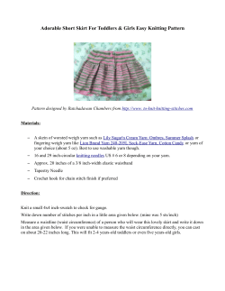 Adorable Short Skirt For Toddlers &amp; Girls Easy Knitting Pattern