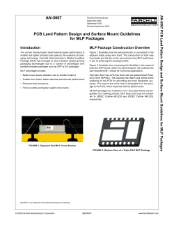 AN-5067 PCB Land Pattern Design and Surface Mount Guidelines for MLP Packages
