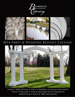Party and Wedding Rentals Catalog 2014 Party &amp; Wedding Rentals Catalog