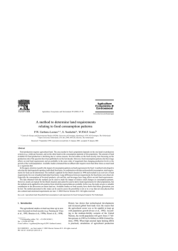 A method to determine land requirements relating to food consumption patterns